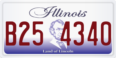 IL license plate B254340