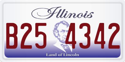 IL license plate B254342