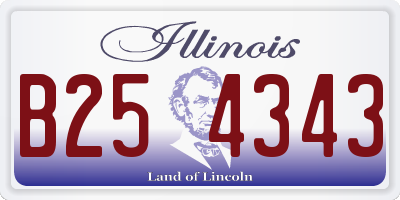 IL license plate B254343