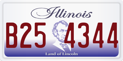 IL license plate B254344