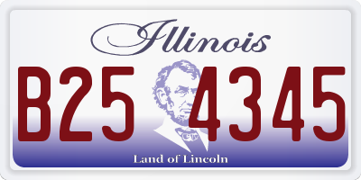 IL license plate B254345