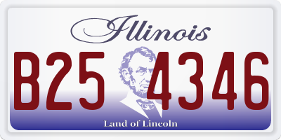 IL license plate B254346