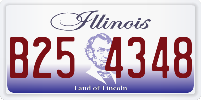 IL license plate B254348