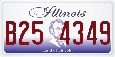 IL license plate B254349