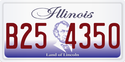 IL license plate B254350