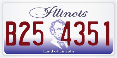 IL license plate B254351