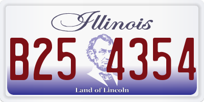 IL license plate B254354