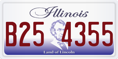 IL license plate B254355