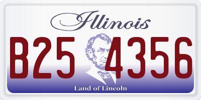 IL license plate B254356