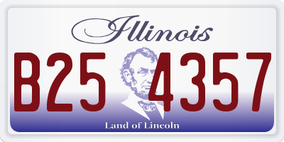 IL license plate B254357