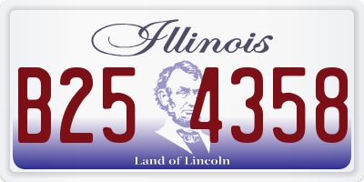 IL license plate B254358
