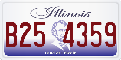 IL license plate B254359