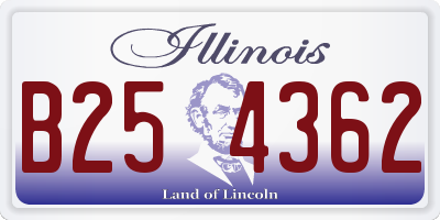 IL license plate B254362
