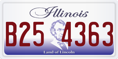 IL license plate B254363