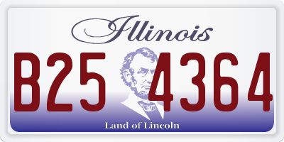 IL license plate B254364
