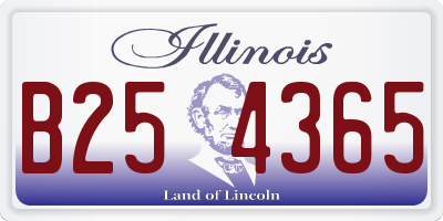 IL license plate B254365