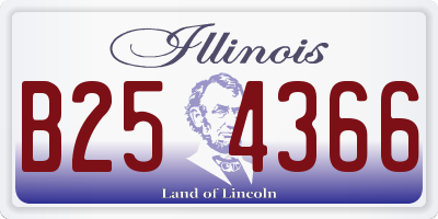 IL license plate B254366