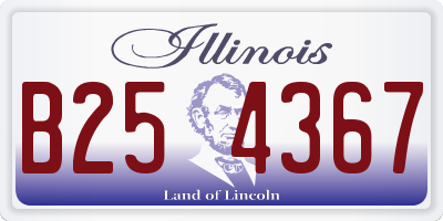 IL license plate B254367