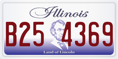 IL license plate B254369
