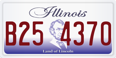 IL license plate B254370