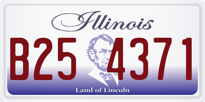 IL license plate B254371