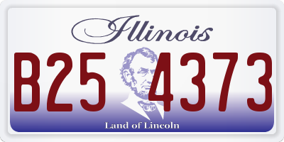IL license plate B254373