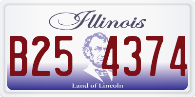IL license plate B254374