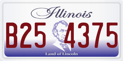 IL license plate B254375