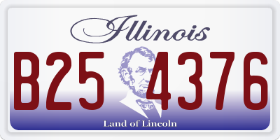 IL license plate B254376