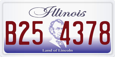 IL license plate B254378