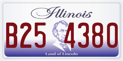 IL license plate B254380