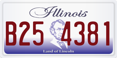 IL license plate B254381