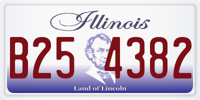 IL license plate B254382