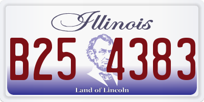 IL license plate B254383