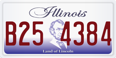 IL license plate B254384