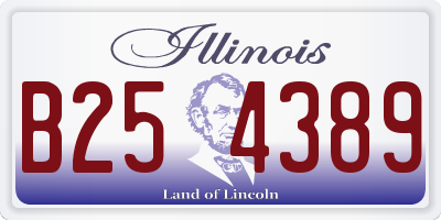 IL license plate B254389