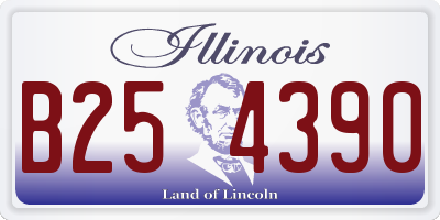 IL license plate B254390