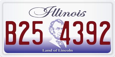 IL license plate B254392