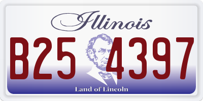 IL license plate B254397