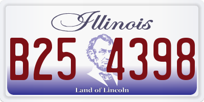 IL license plate B254398