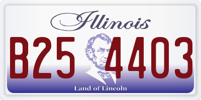 IL license plate B254403