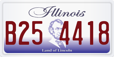 IL license plate B254418