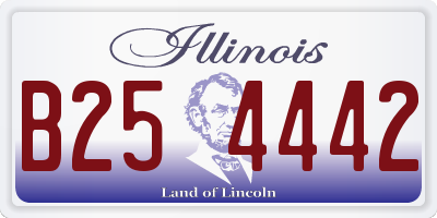 IL license plate B254442