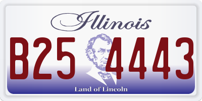 IL license plate B254443