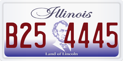 IL license plate B254445