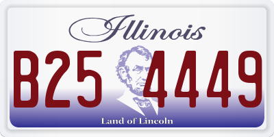 IL license plate B254449