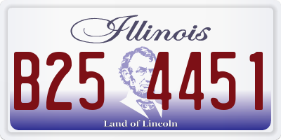 IL license plate B254451