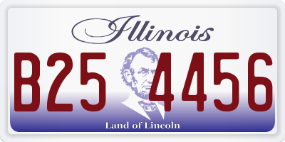IL license plate B254456