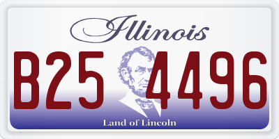 IL license plate B254496