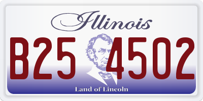 IL license plate B254502